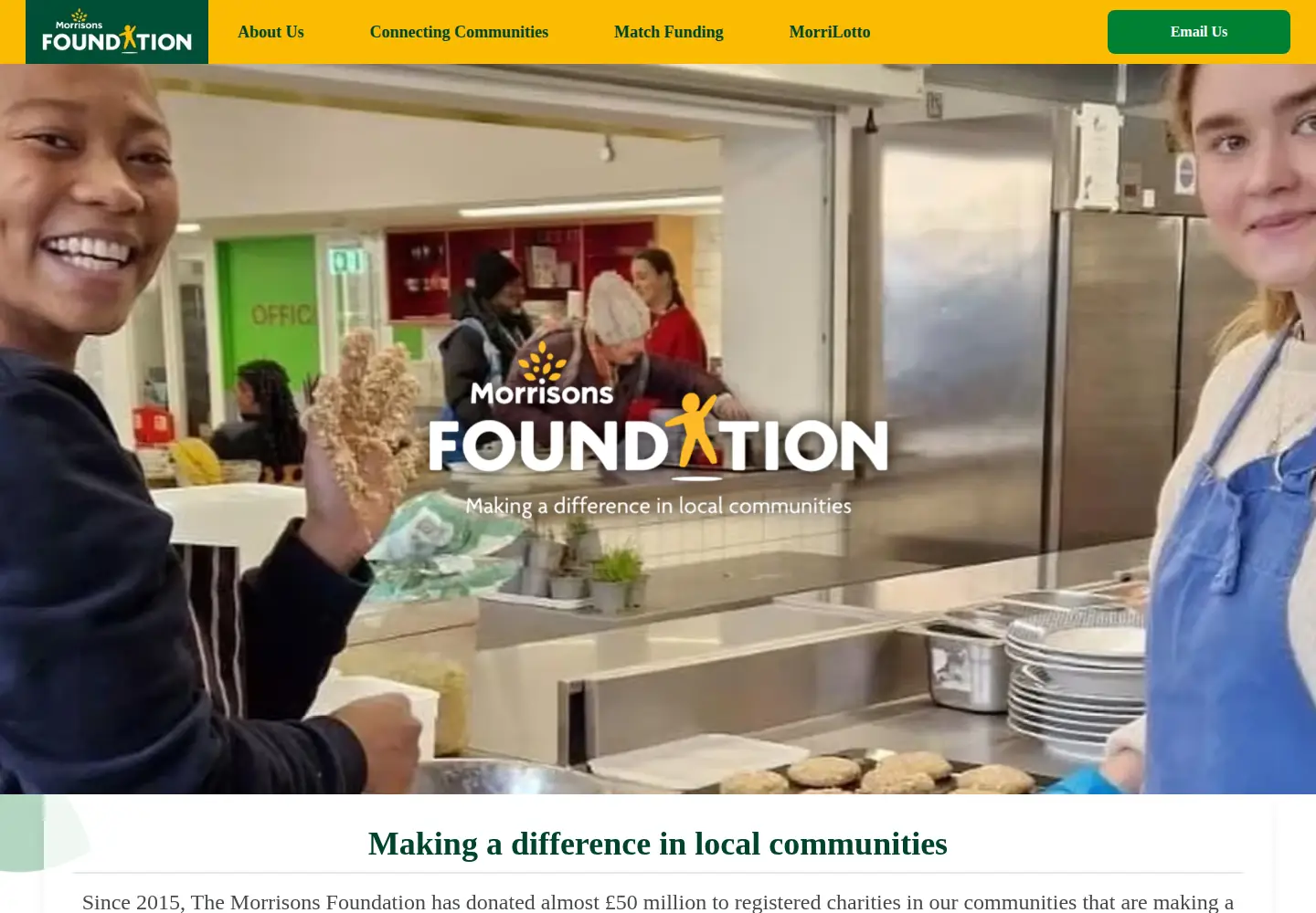 Screenshot of morrisonsfoundation.com