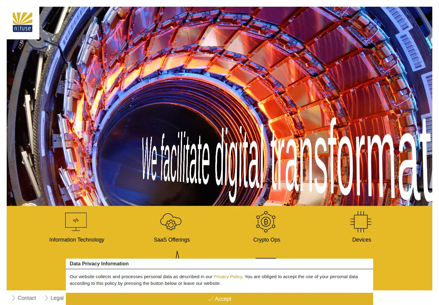 Captured homepage of n-fuse.co in the current scan