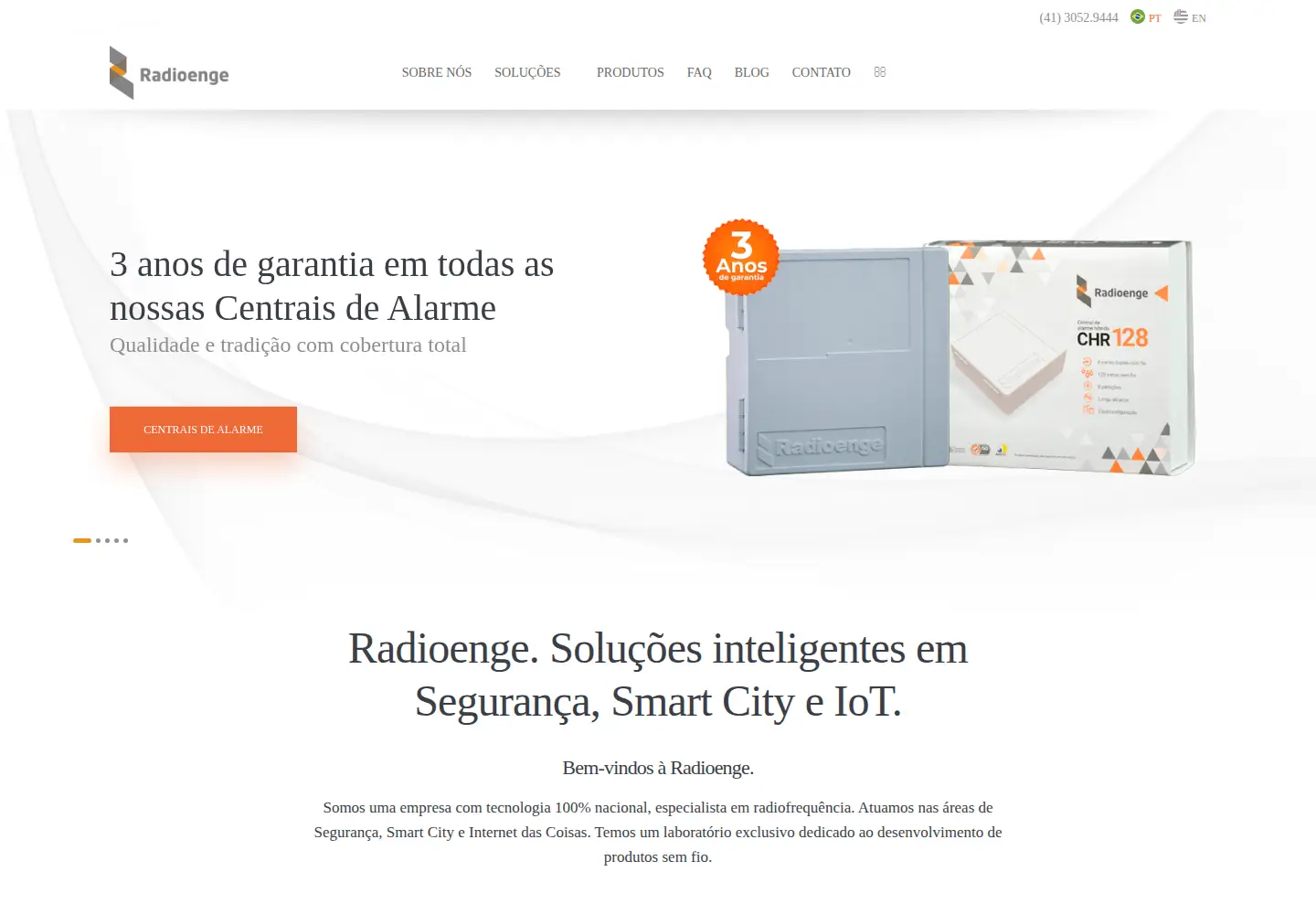 Captured homepage of radioenge.com.br in the current scan