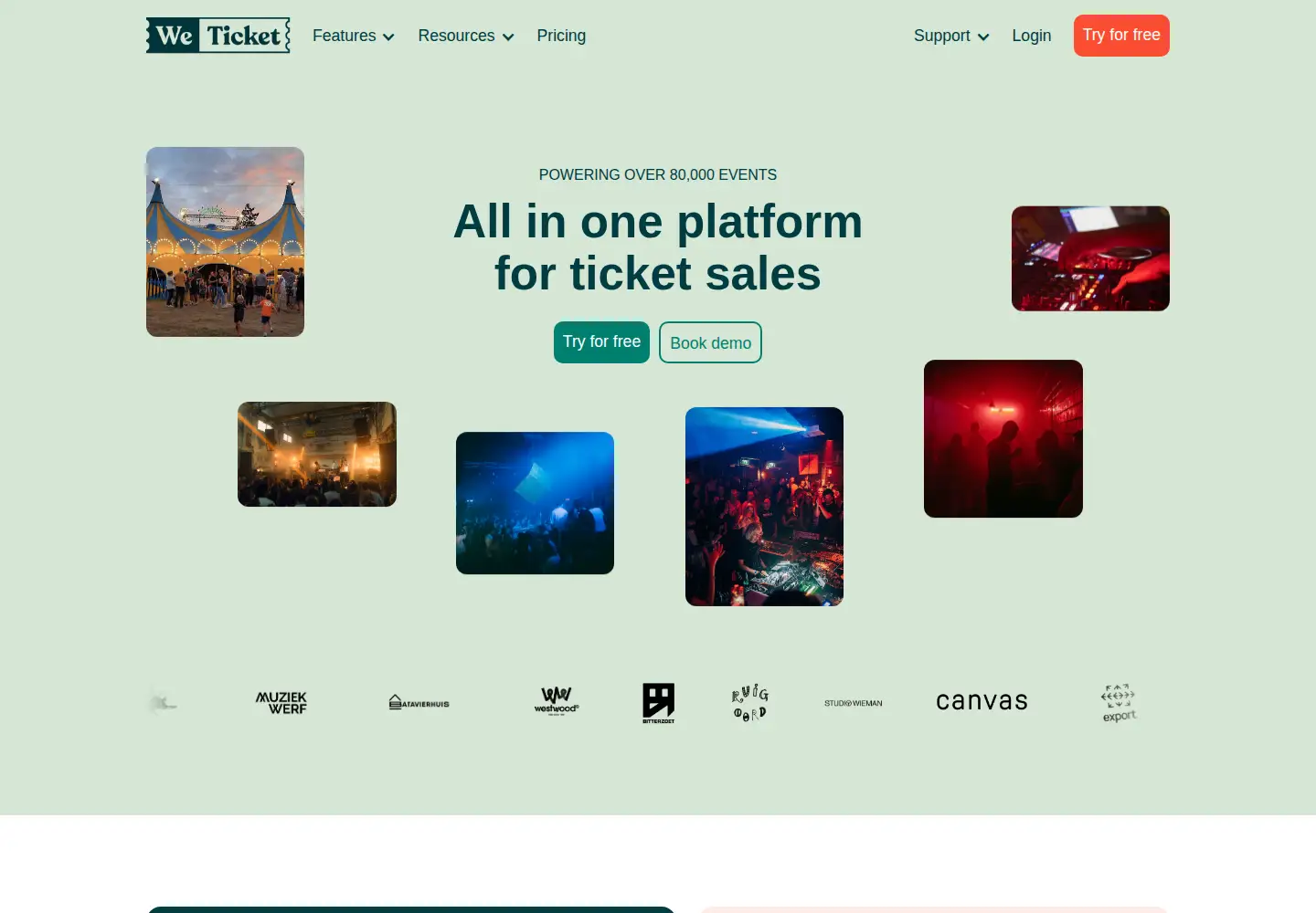 Screenshot of weticket.com