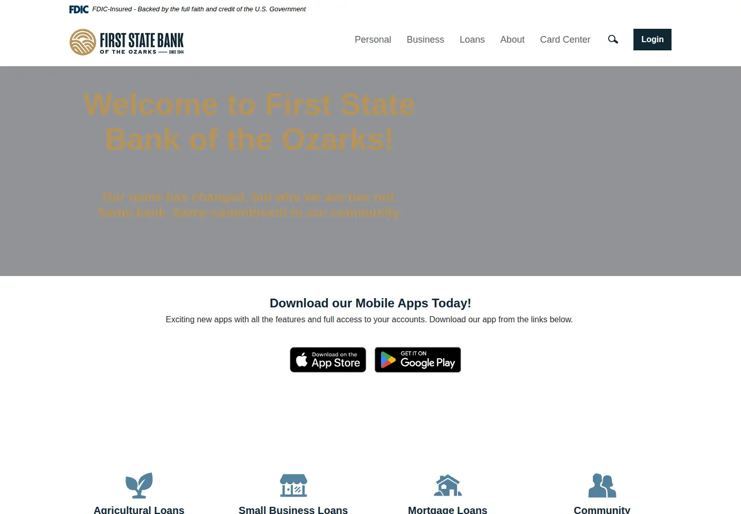 Captured homepage of fsb-purdy.com in the current scan