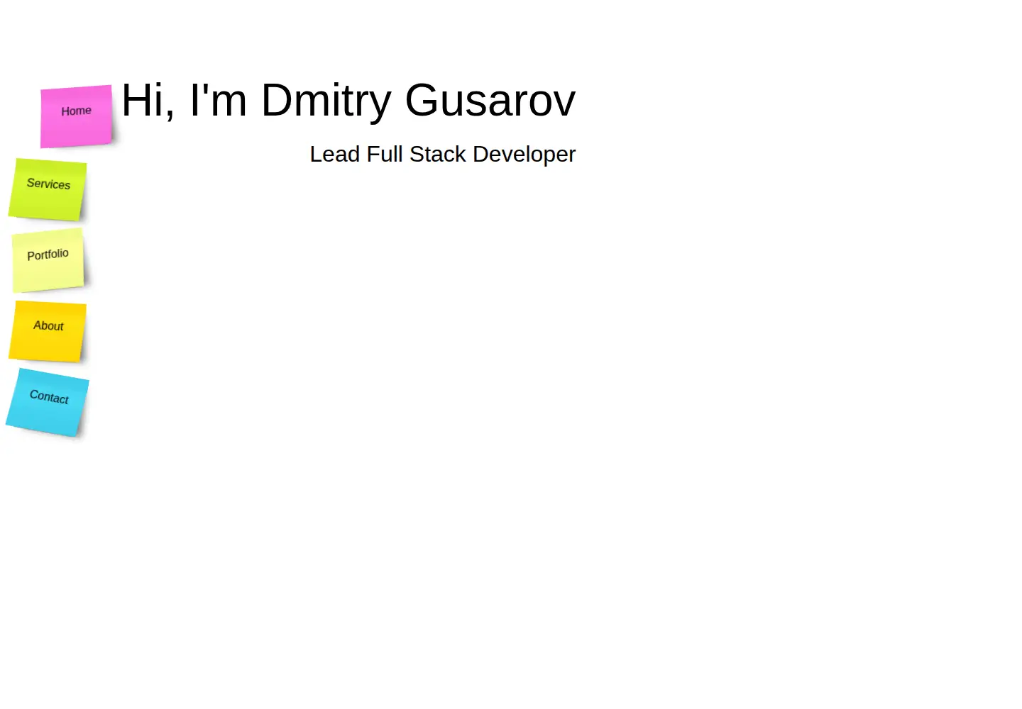 Screenshot of gusarov.com
