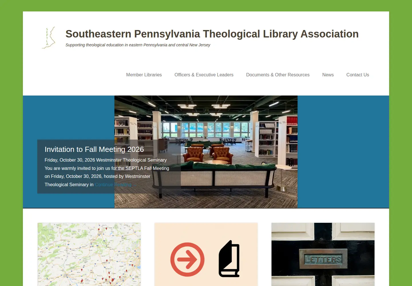 Captured homepage of septla.org in the current scan