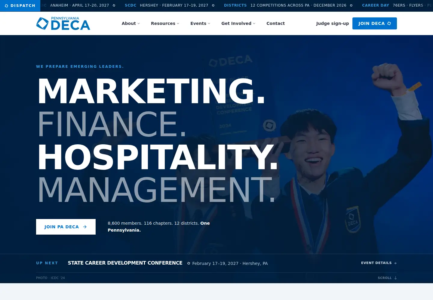 Screenshot of mypadeca.org