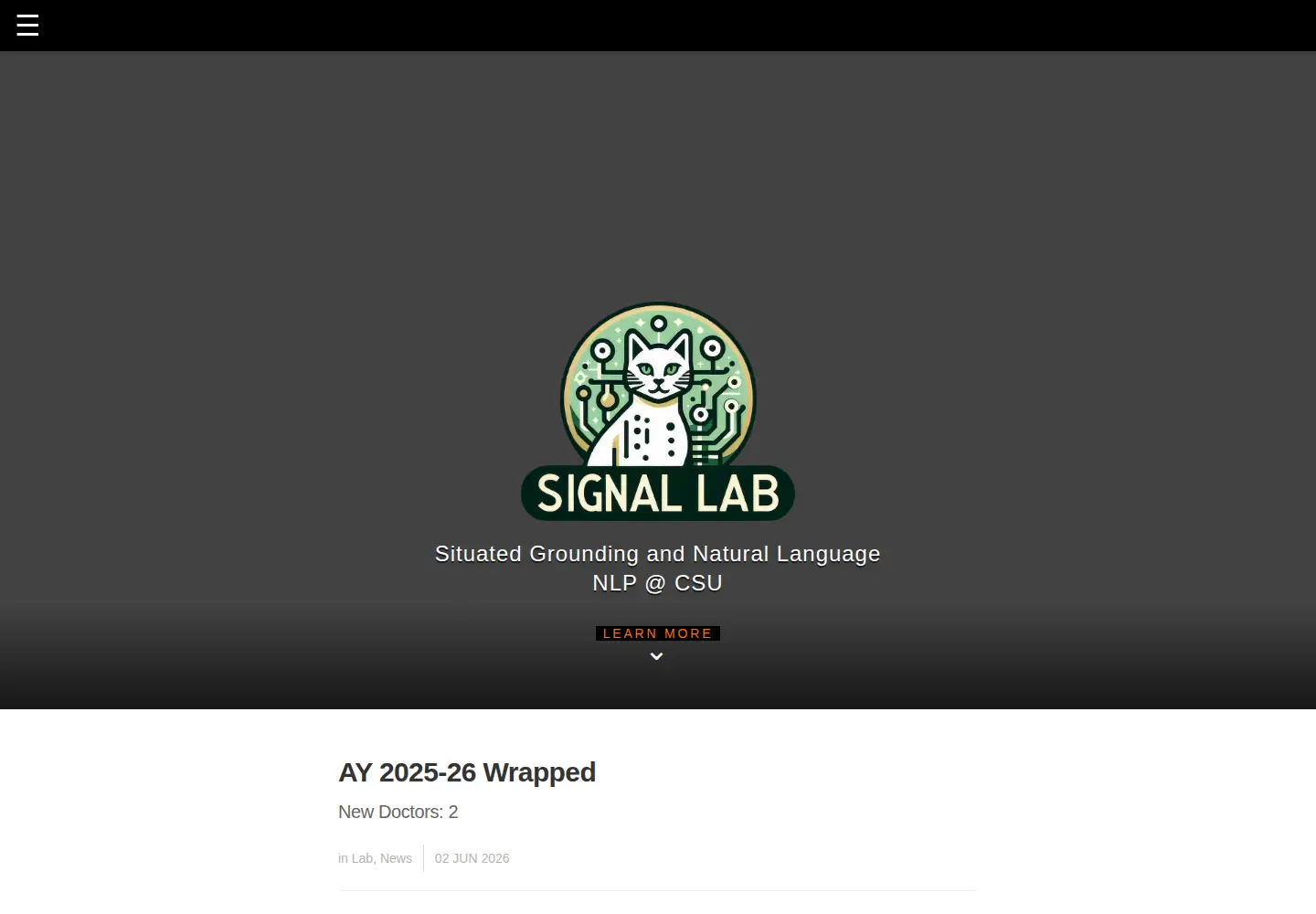 Captured homepage of signallab.ai in the current scan