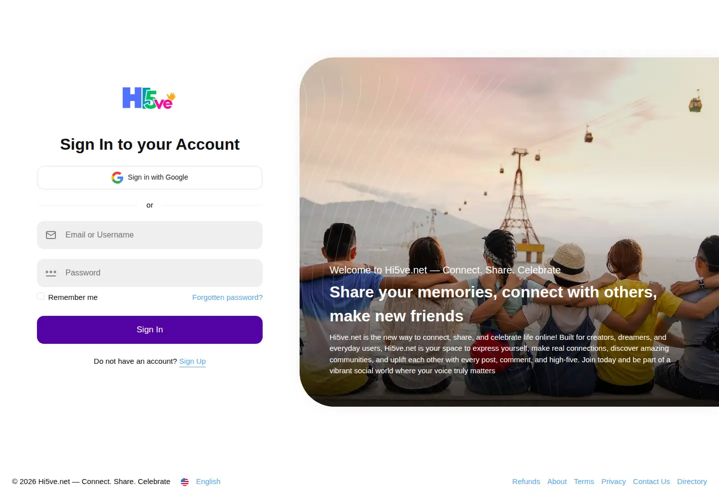 Screenshot of hi5ve.net