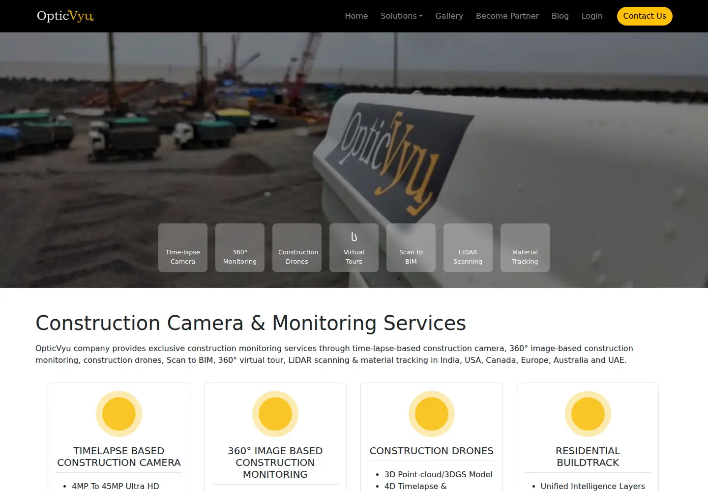 Captured homepage of opticvyu.com in the current scan