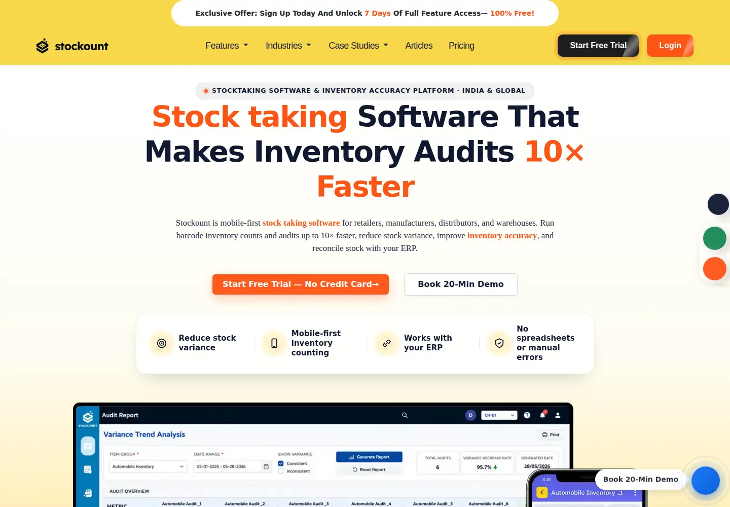 Screenshot of stockount.com