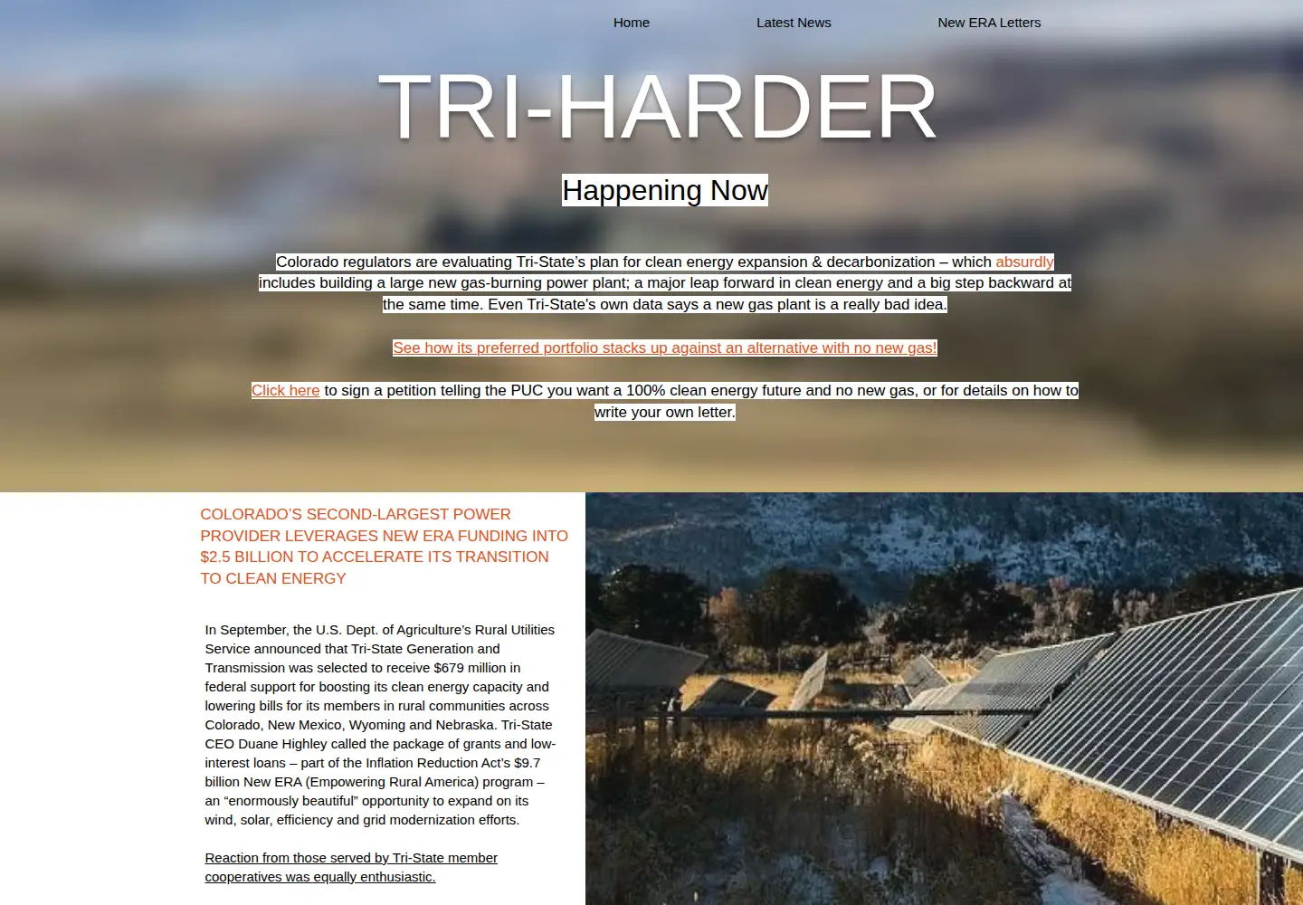 Captured homepage of triharder.org in the current scan