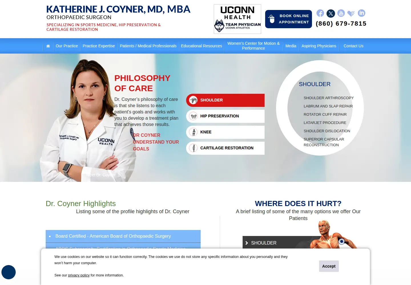 Screenshot of drcoyner.com