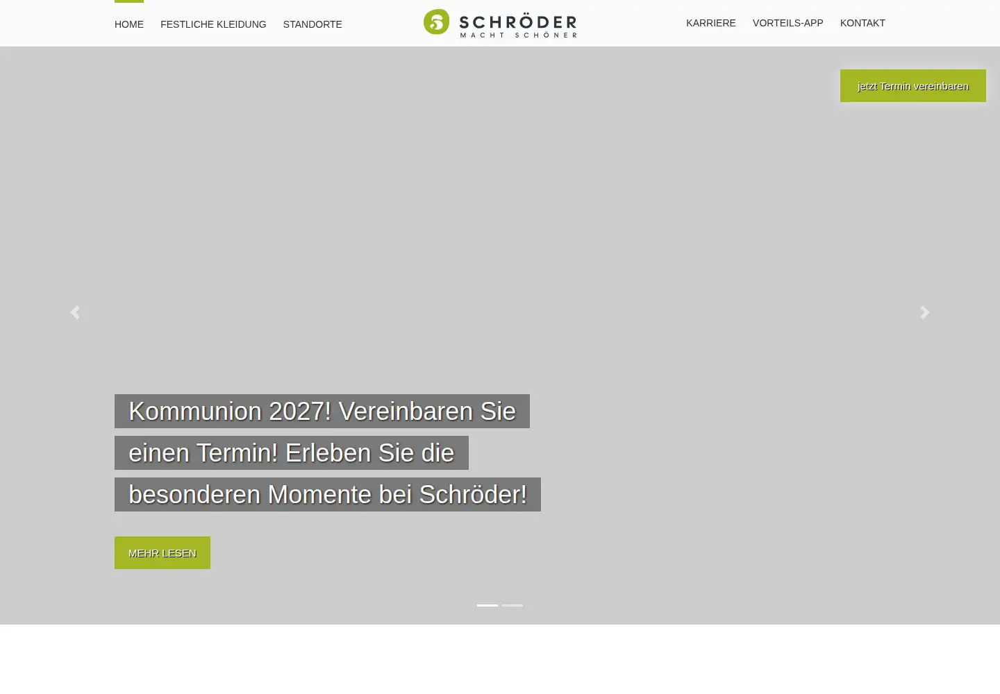 Captured homepage of mode-schroeder.com in the current scan