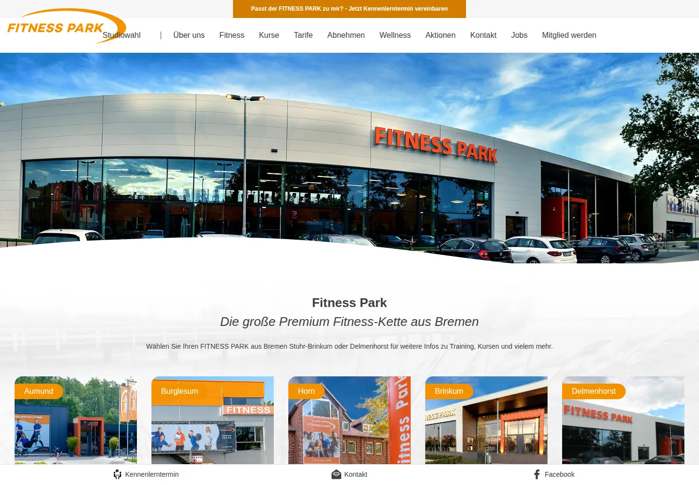 Screenshot of fitnessparks.de