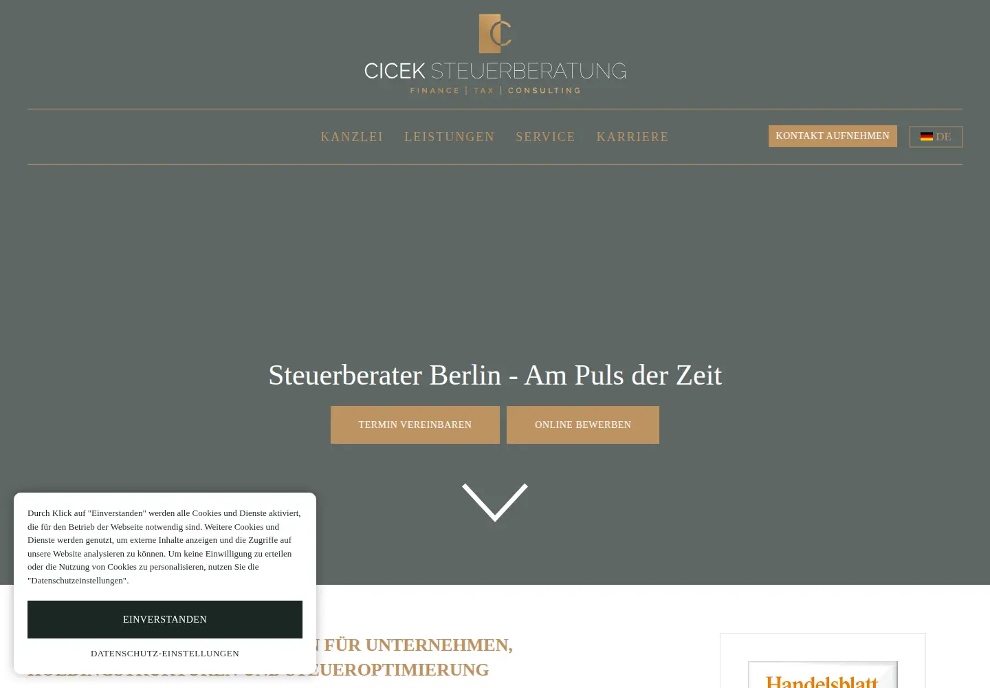 Captured homepage of cicek-stb.com in the current scan