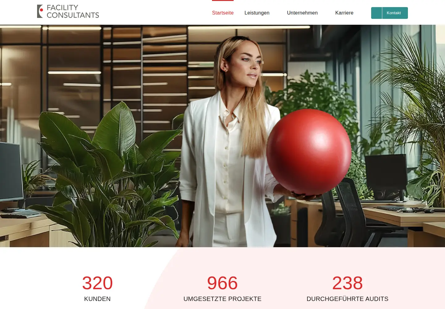 Captured homepage of facility-consultants.de in the current scan