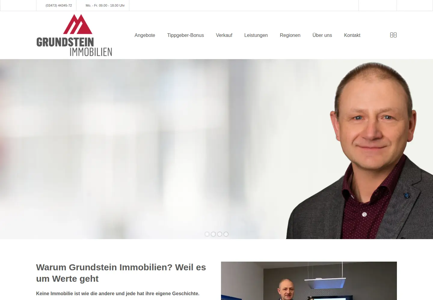 Screenshot of grundsteinimmo.de