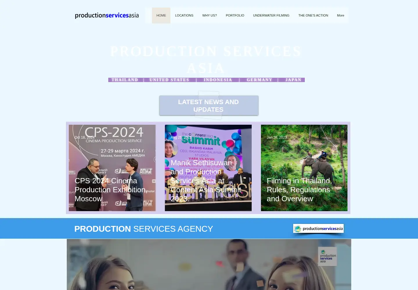 Screenshot of productionservices.asia