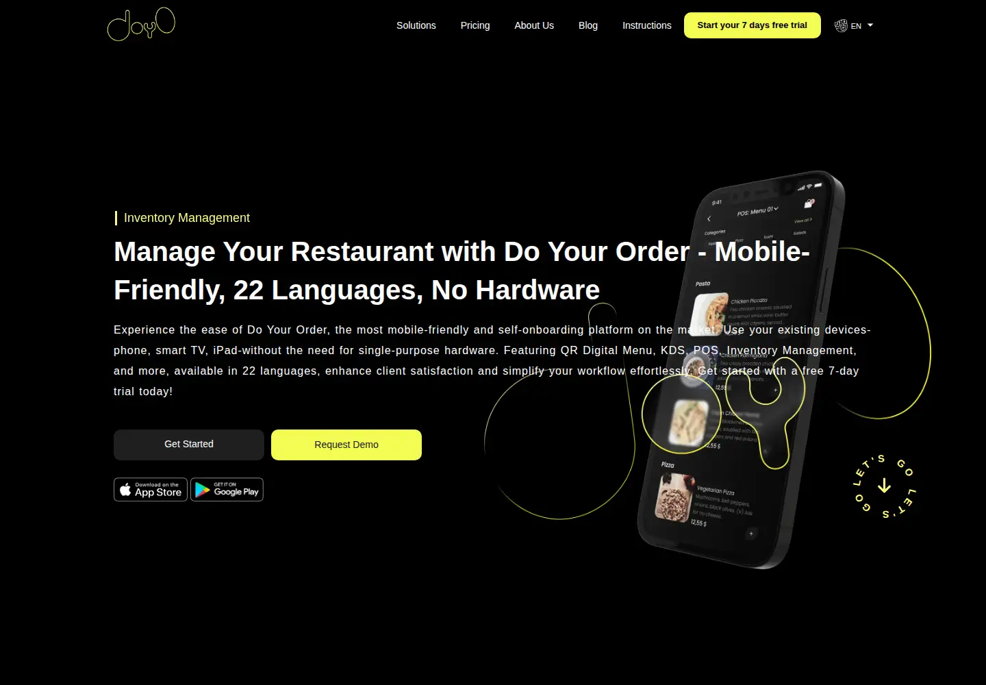 Captured homepage of doyourorder.com in the current scan