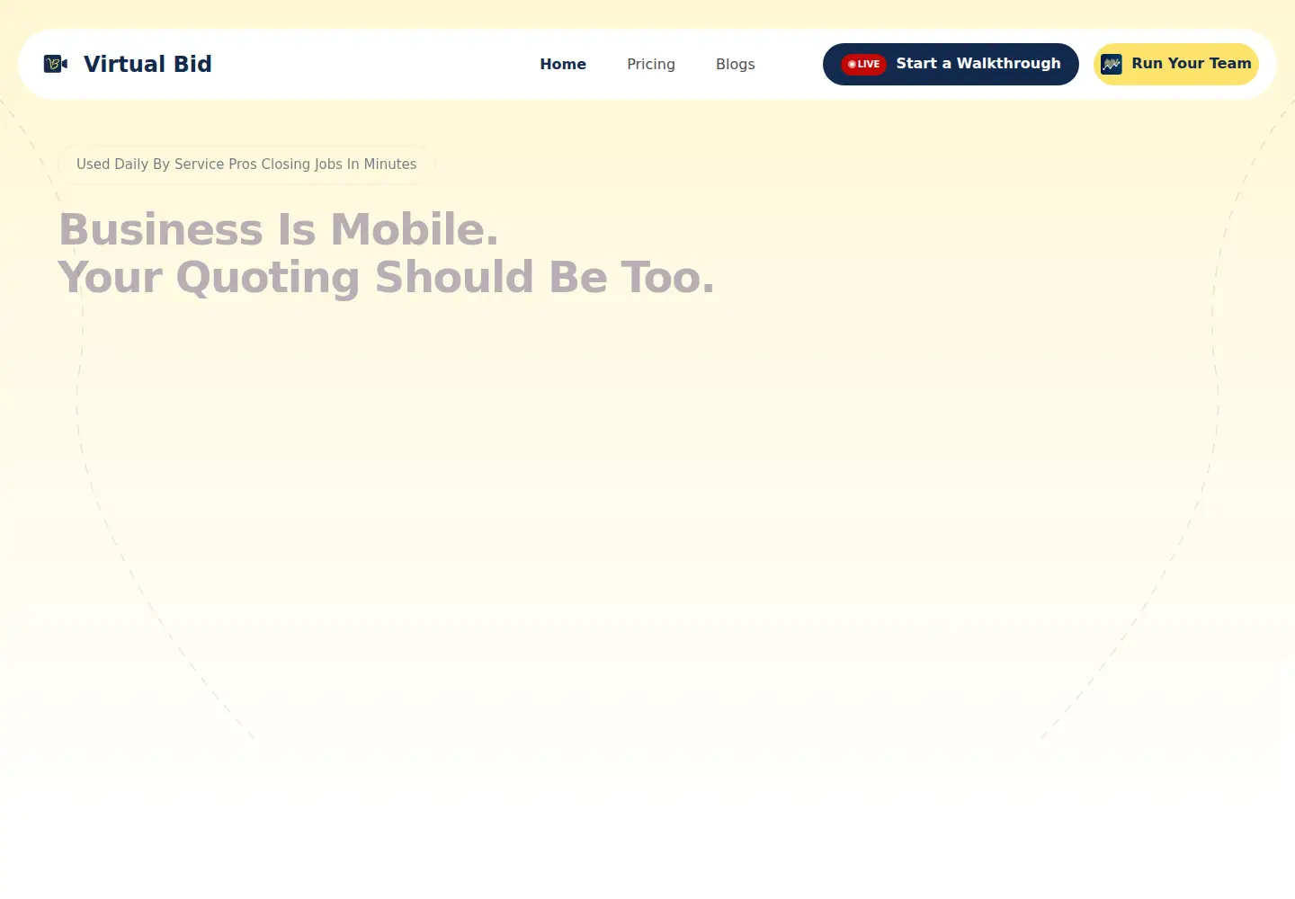 Captured homepage of virtualbidapp.com in the current scan