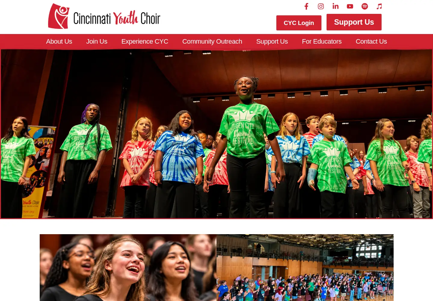 Screenshot of cincinnatichoir.org