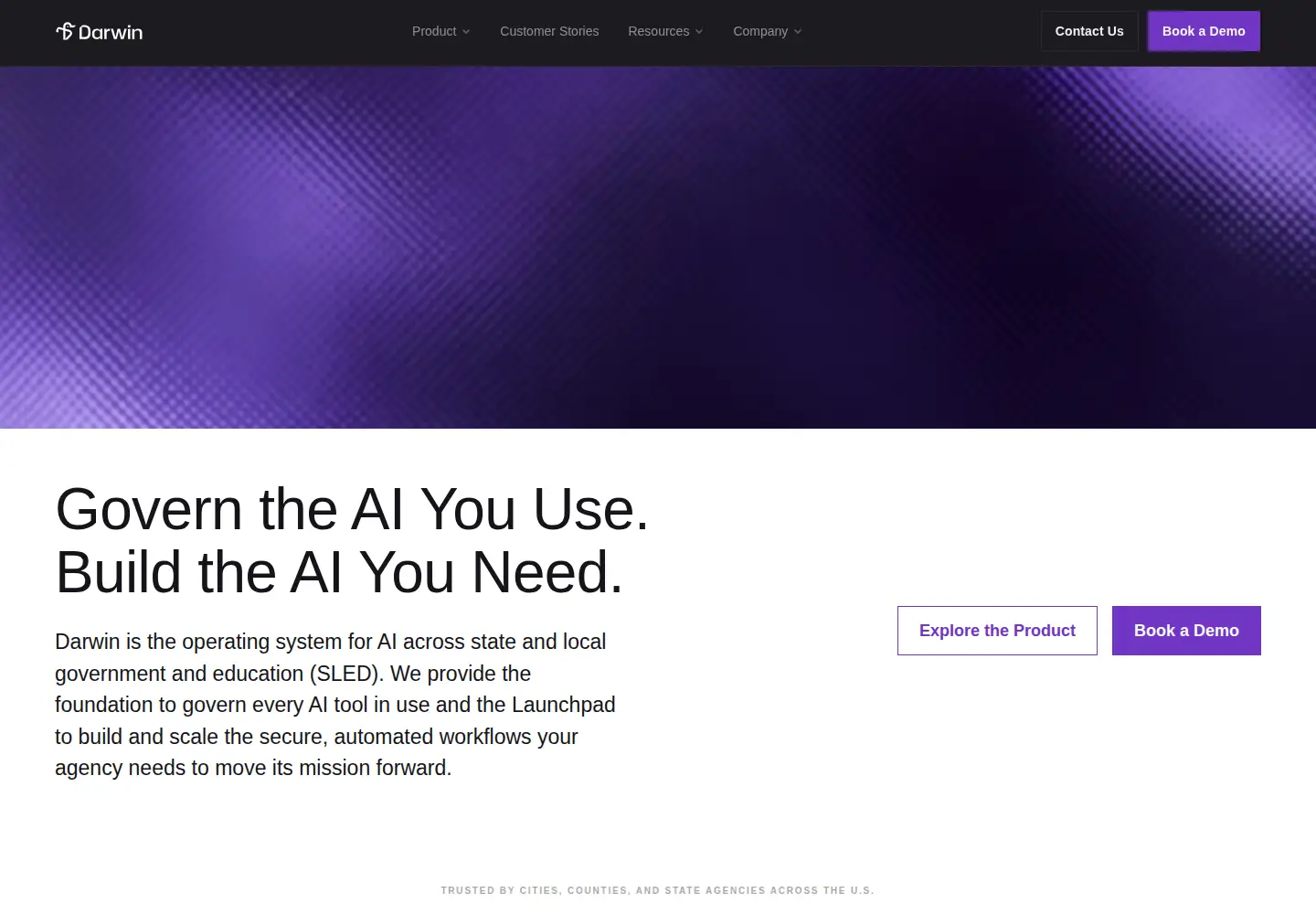 Screenshot of darwingov.com