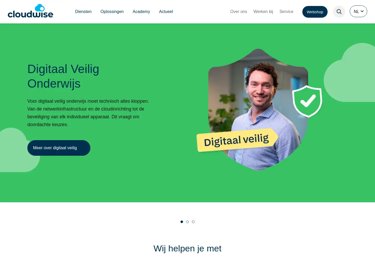 Captured homepage of cloudwise.nl in the current scan
