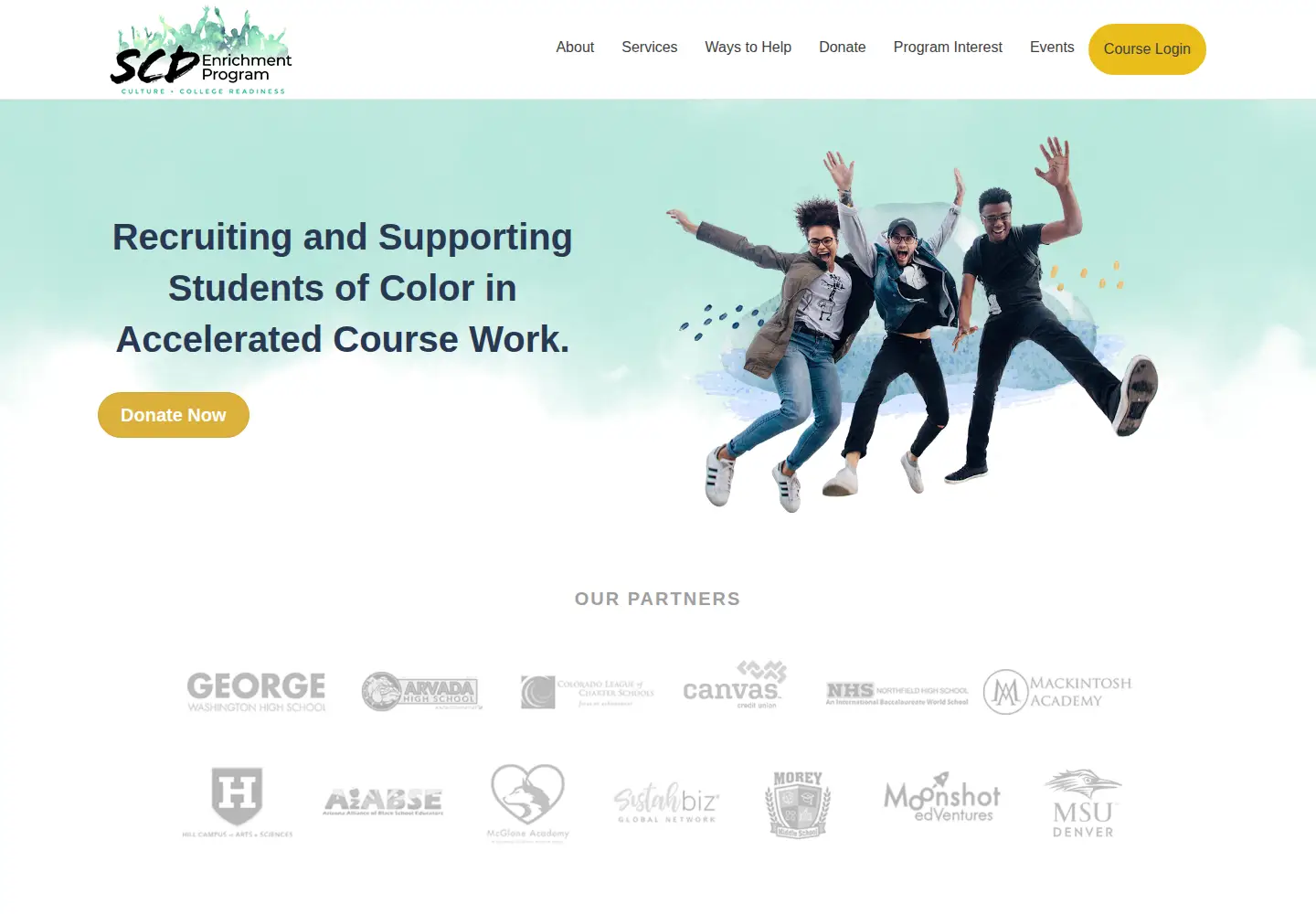 Captured homepage of scdenrichment.org in the current scan