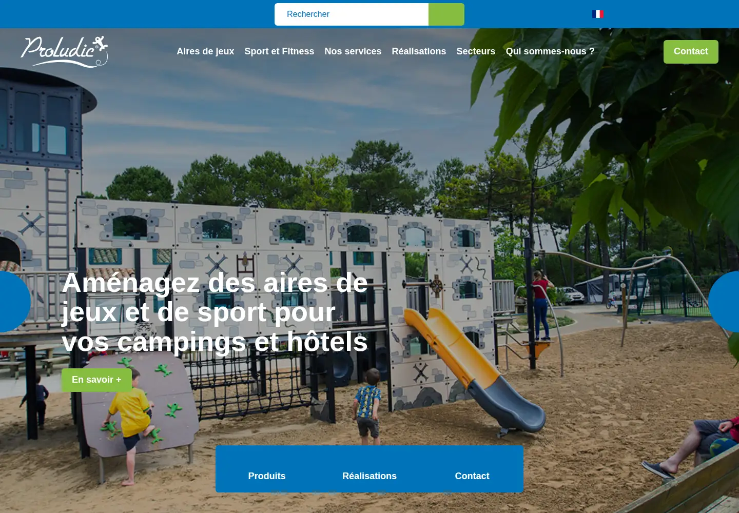 Captured homepage of proludic.fr in the current scan