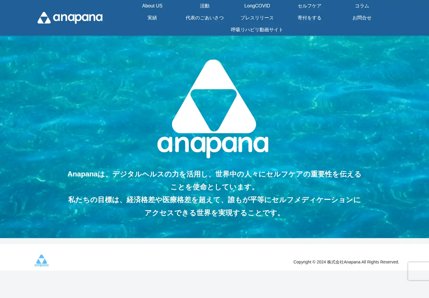 Screenshot of anapana.co.jp