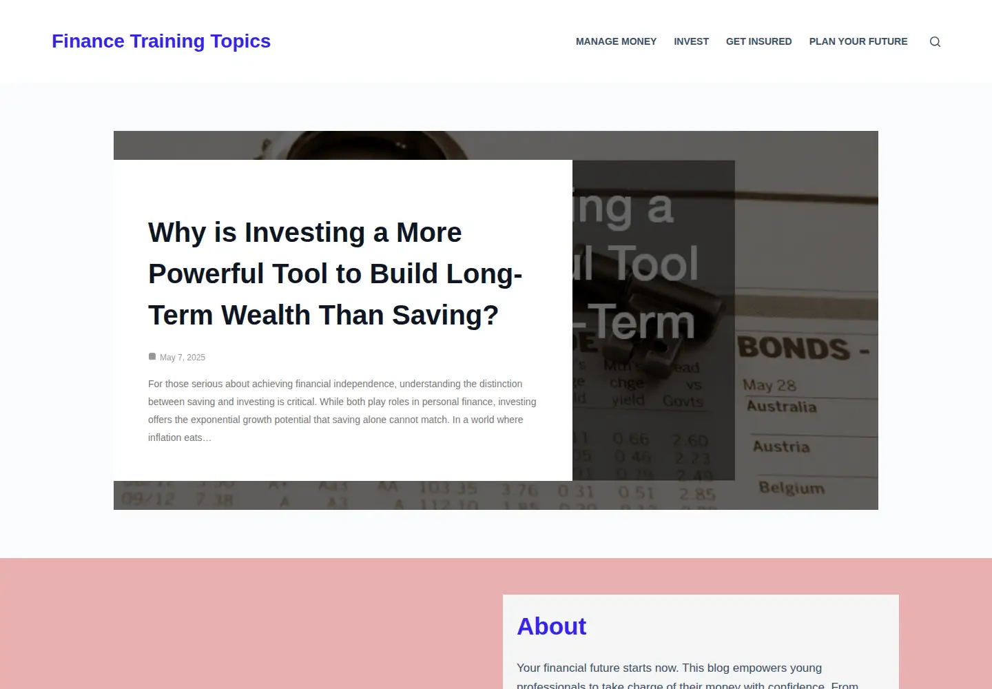 Screenshot of financetrainingtopics.net