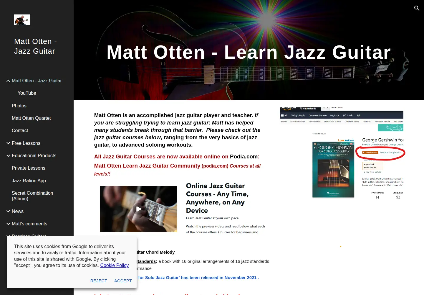 Screenshot of mattotten.com