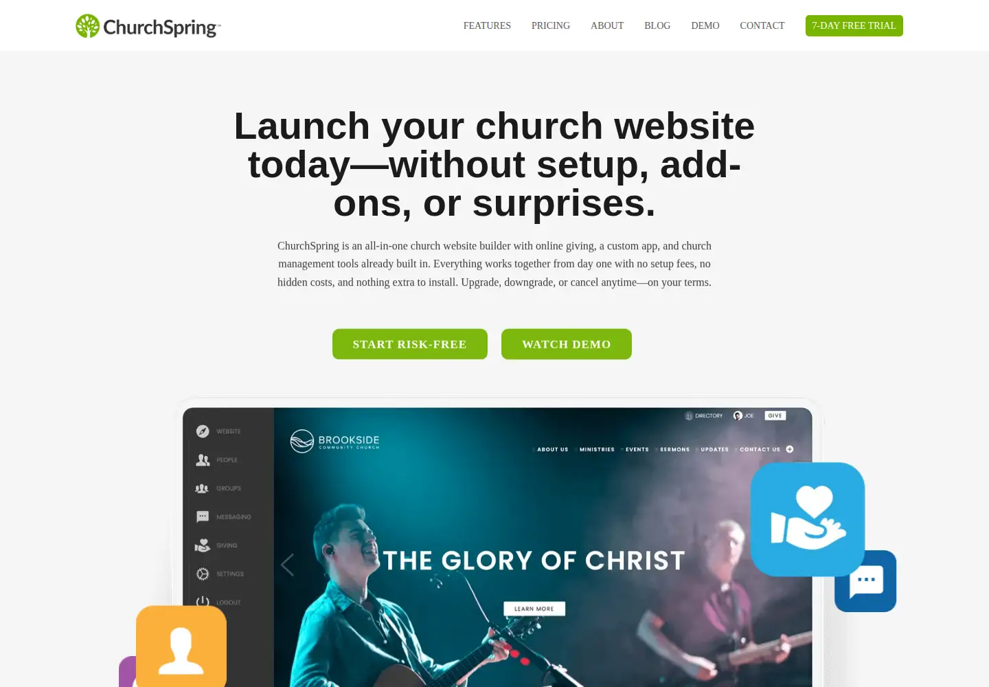 Screenshot of churchspring.com