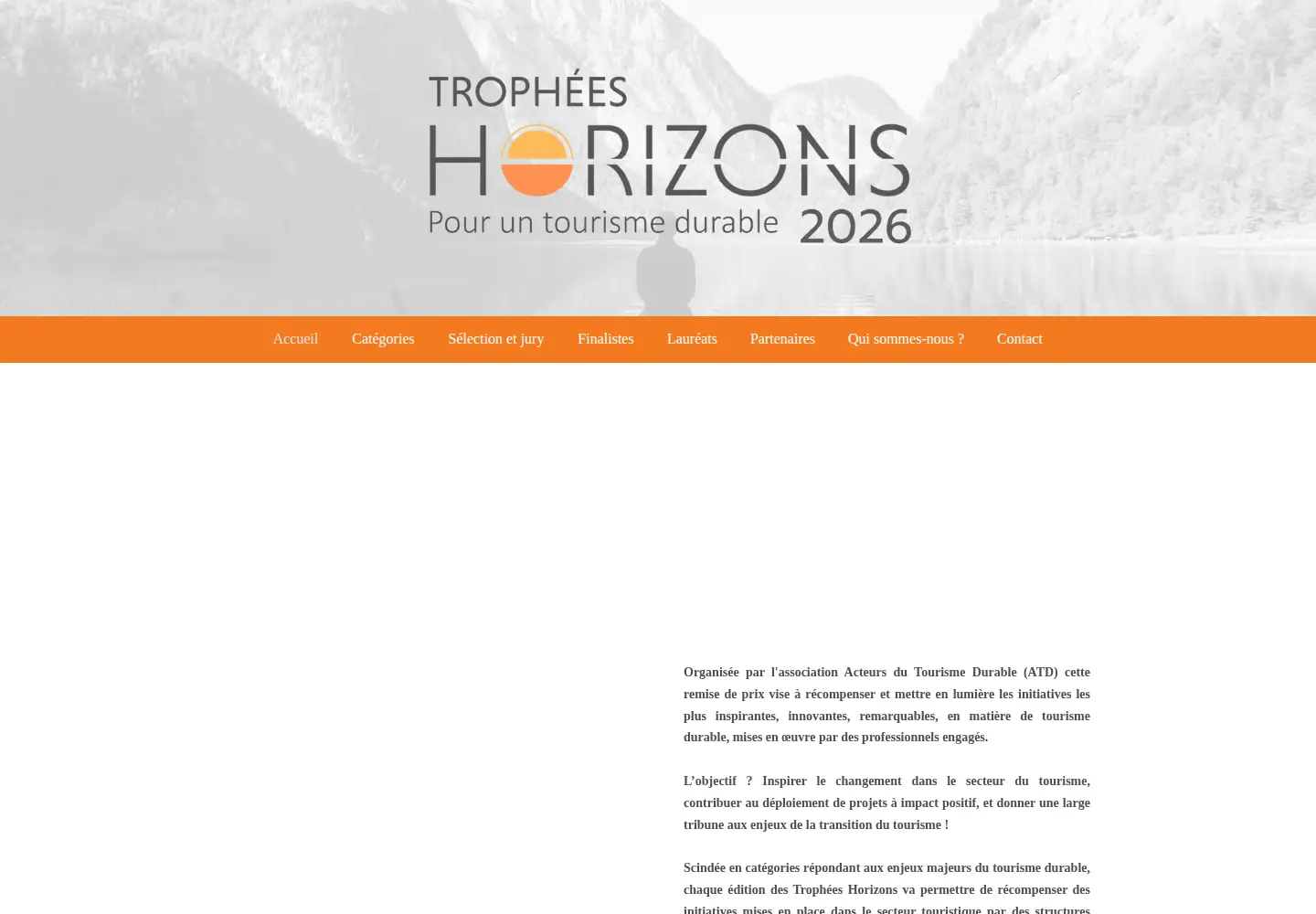 Captured homepage of trophees-horizons.org in the current scan