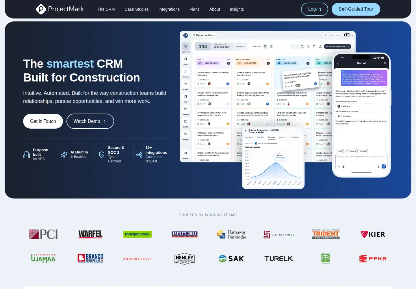 Captured homepage of projectmark.com in the current scan