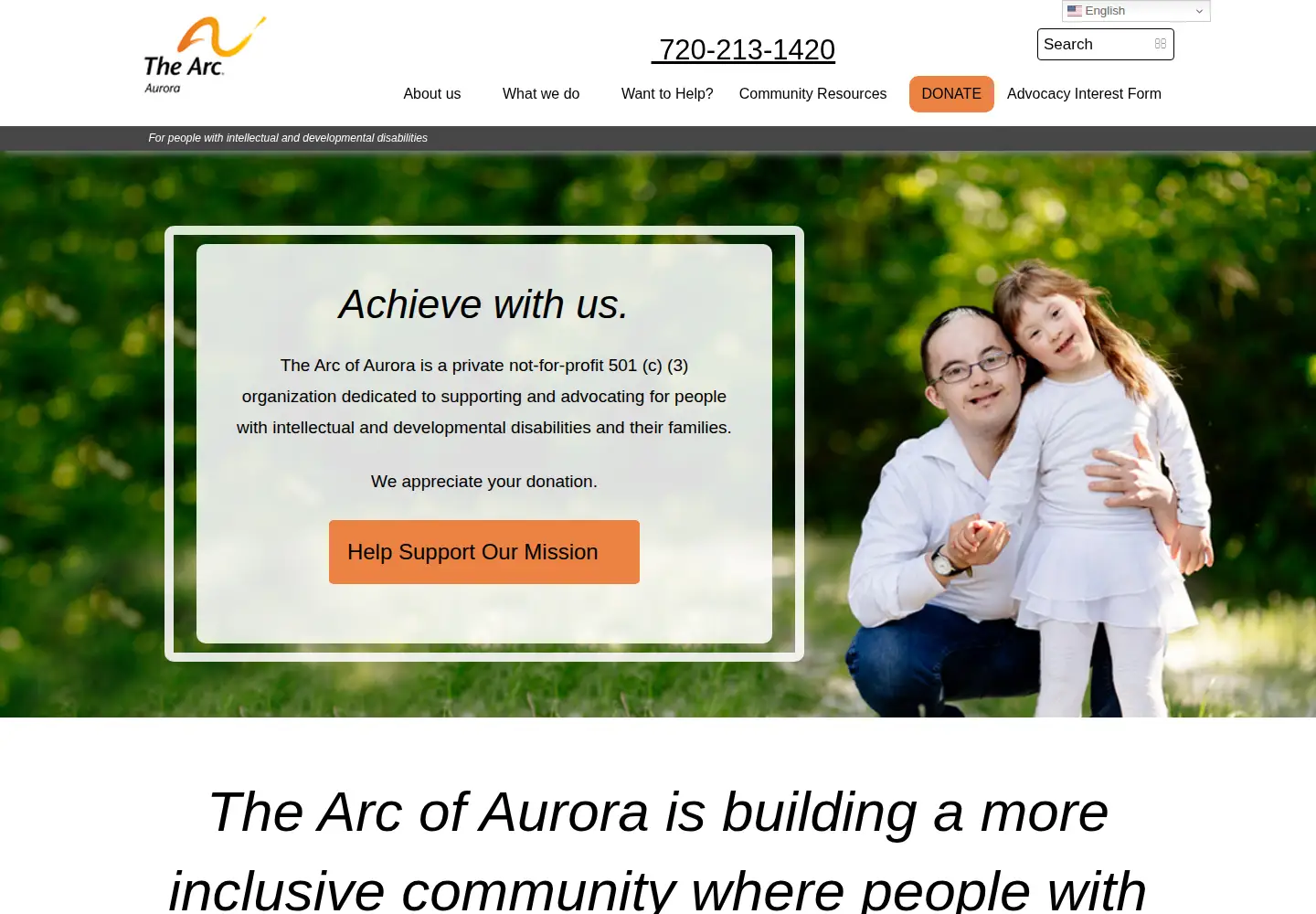 Screenshot of thearcofaurora.org