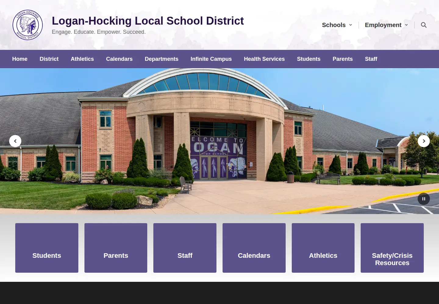 Screenshot of loganhocking.school