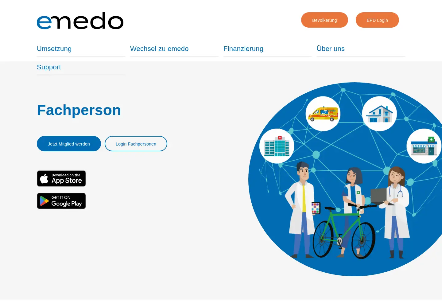 Captured homepage of emedo.ch in the current scan