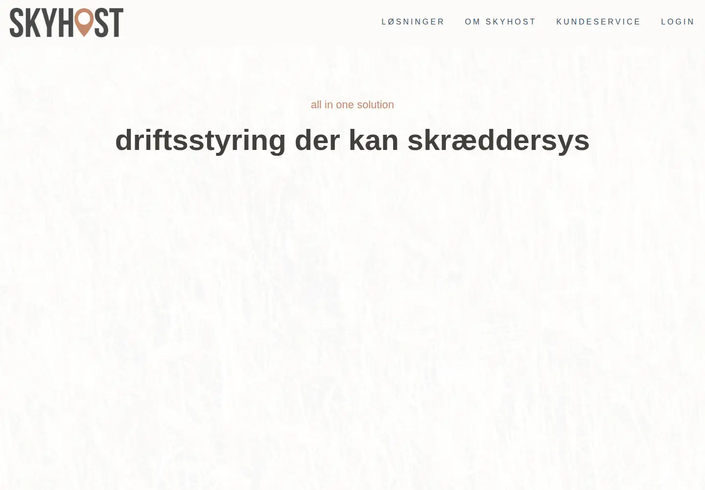 Captured homepage of skyhost.dk in the current scan
