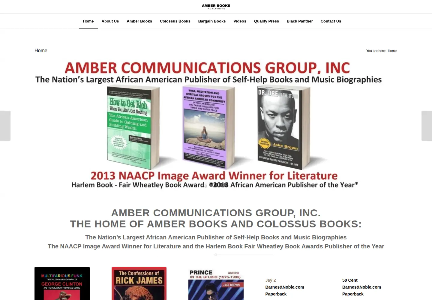 Screenshot of amberbooks.com