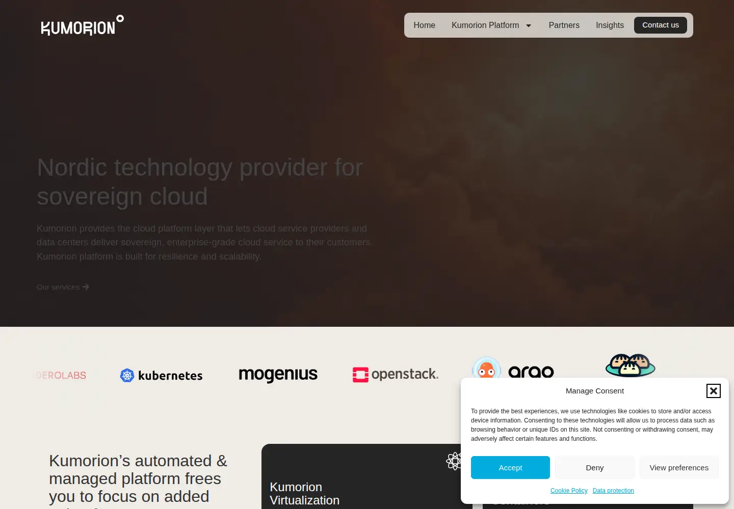 Screenshot of kumorion.com