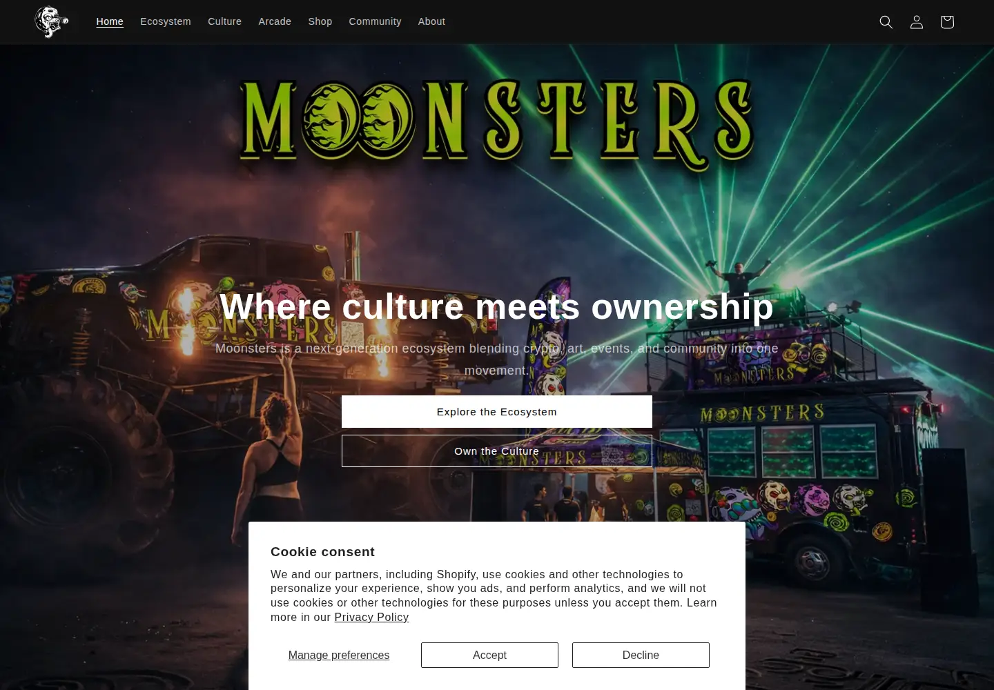 Screenshot of moonsters.io