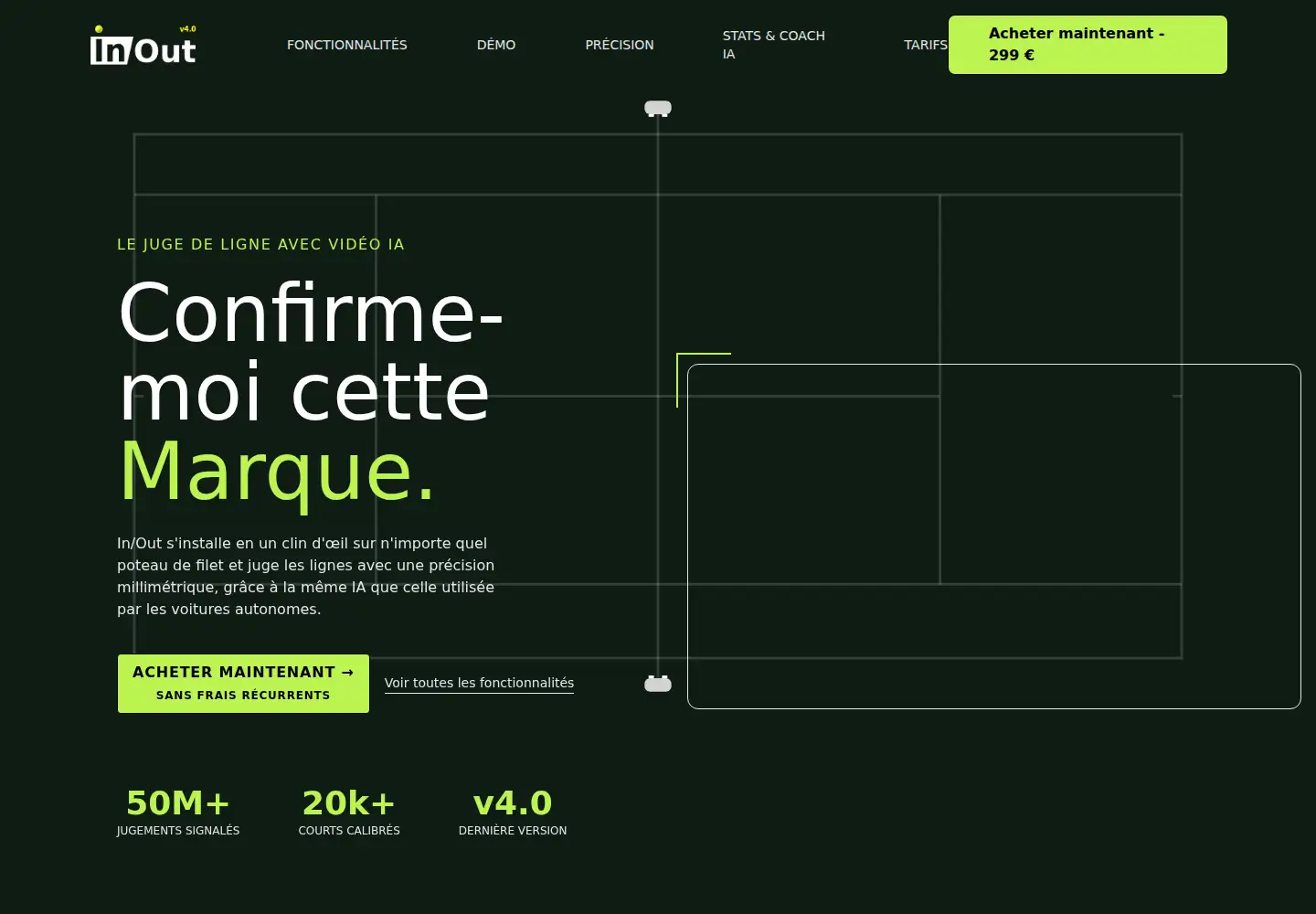 Screenshot of inout.tennis