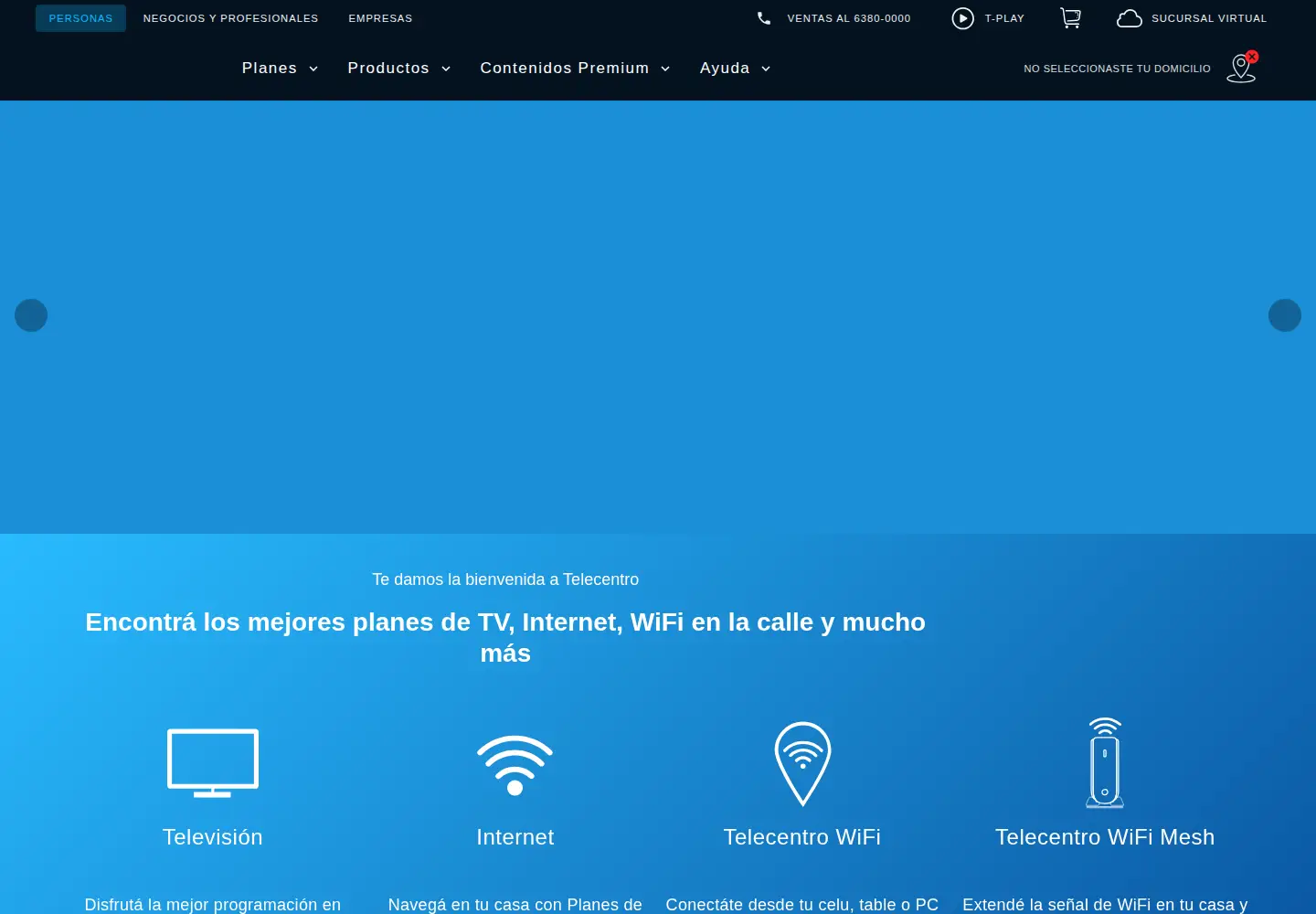 Screenshot of telecentro.com.ar