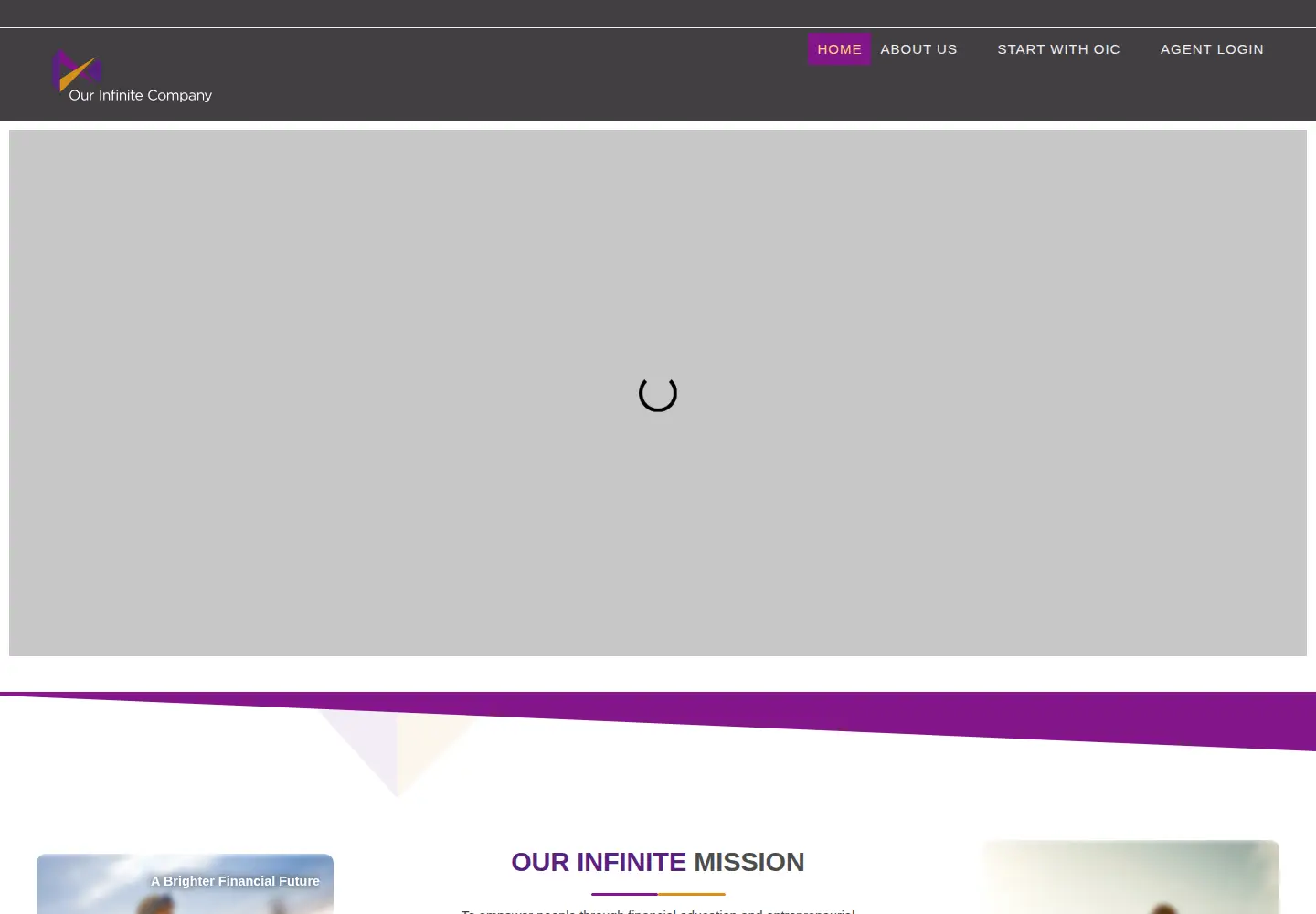 Screenshot of ourinfinite.com