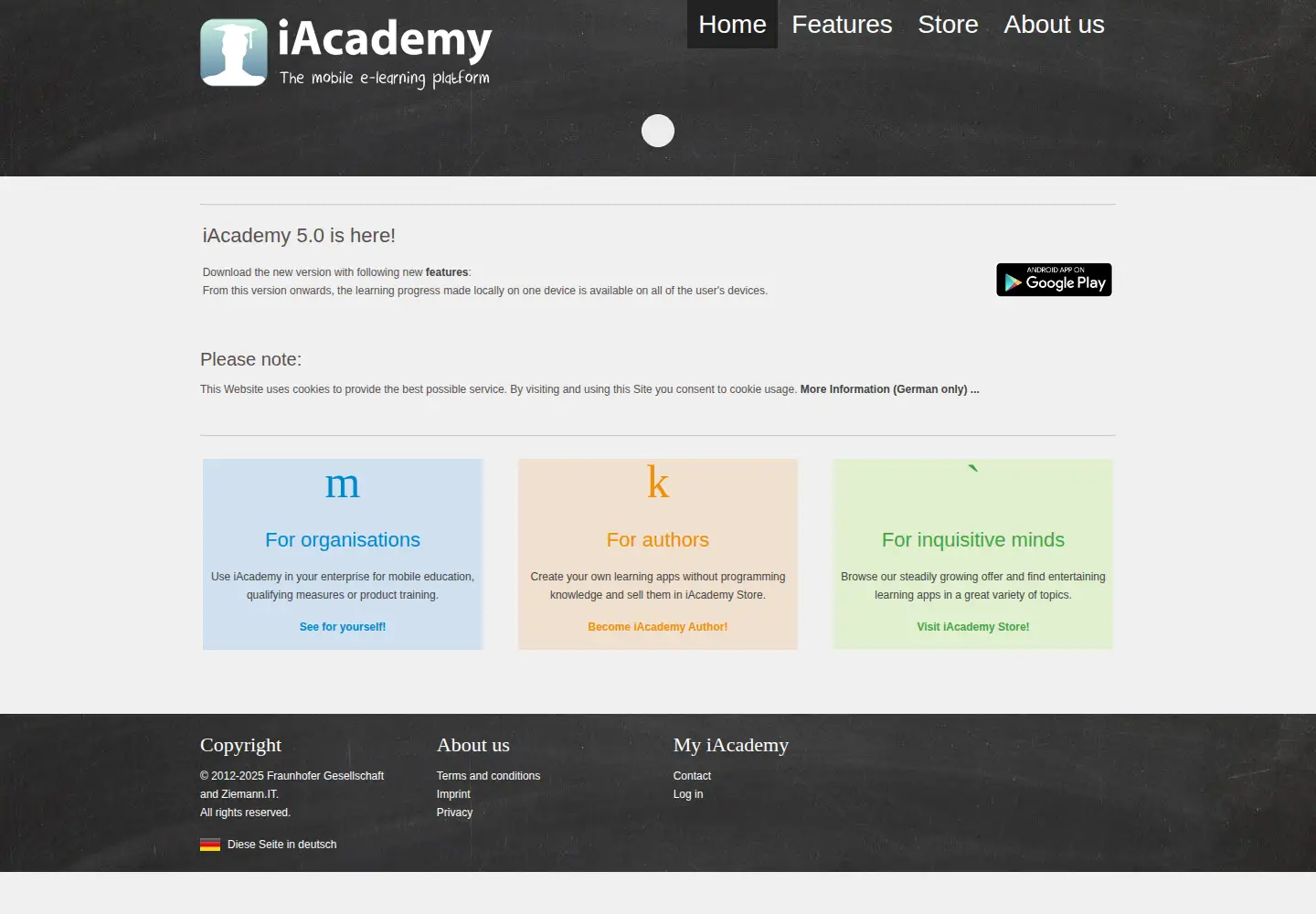 Screenshot of iacademy.mobi