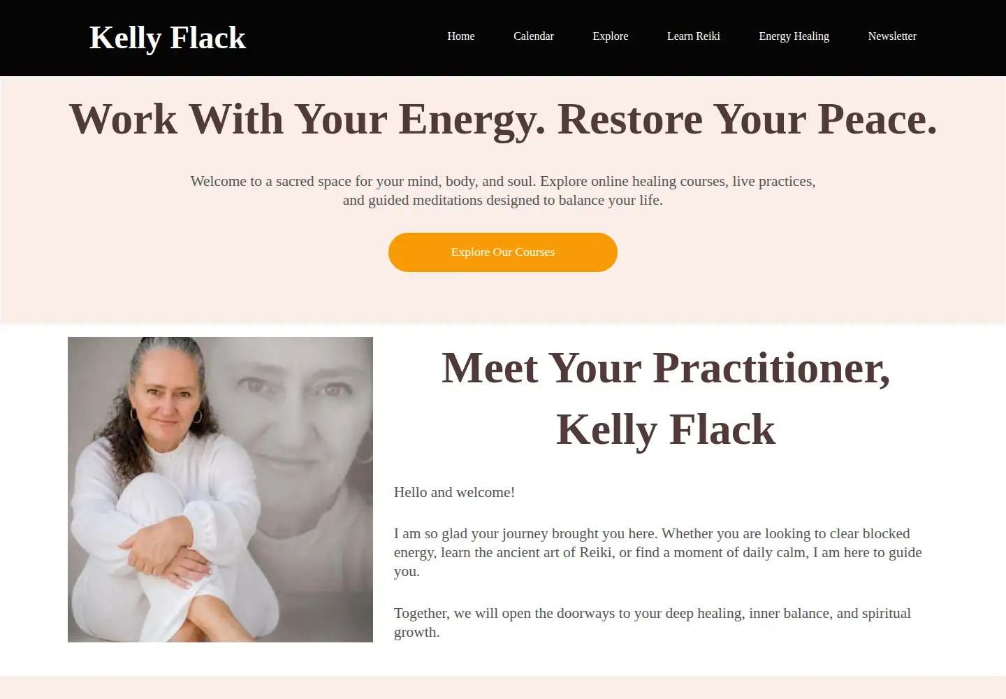 Captured homepage of kellyflack.com in the current scan