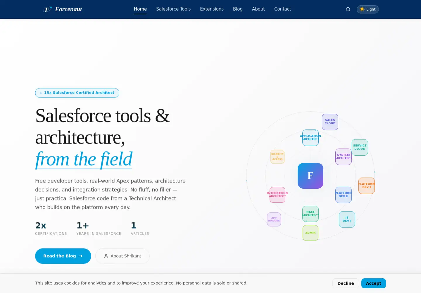 Captured homepage of forcenaut.com in the current scan