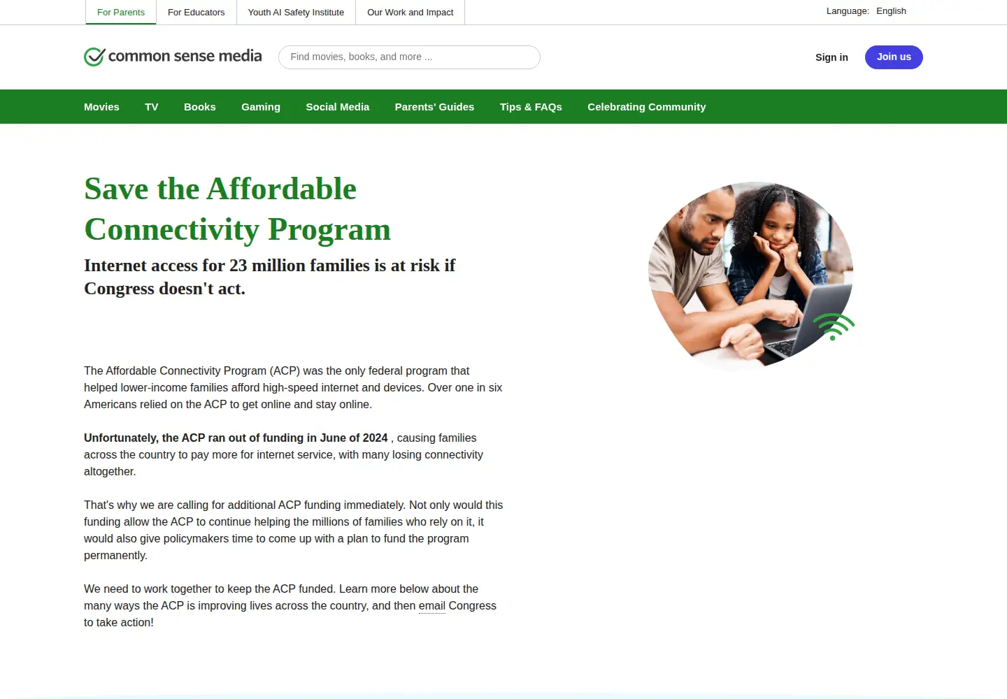 Screenshot of getmyinternet.org
