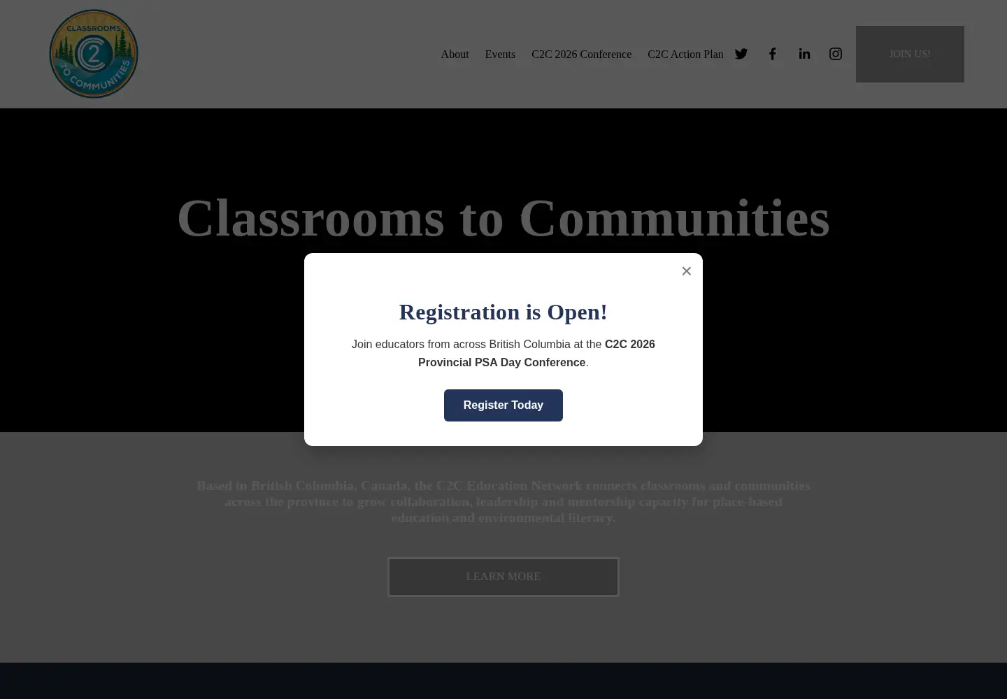 Screenshot of c2c-bc.org