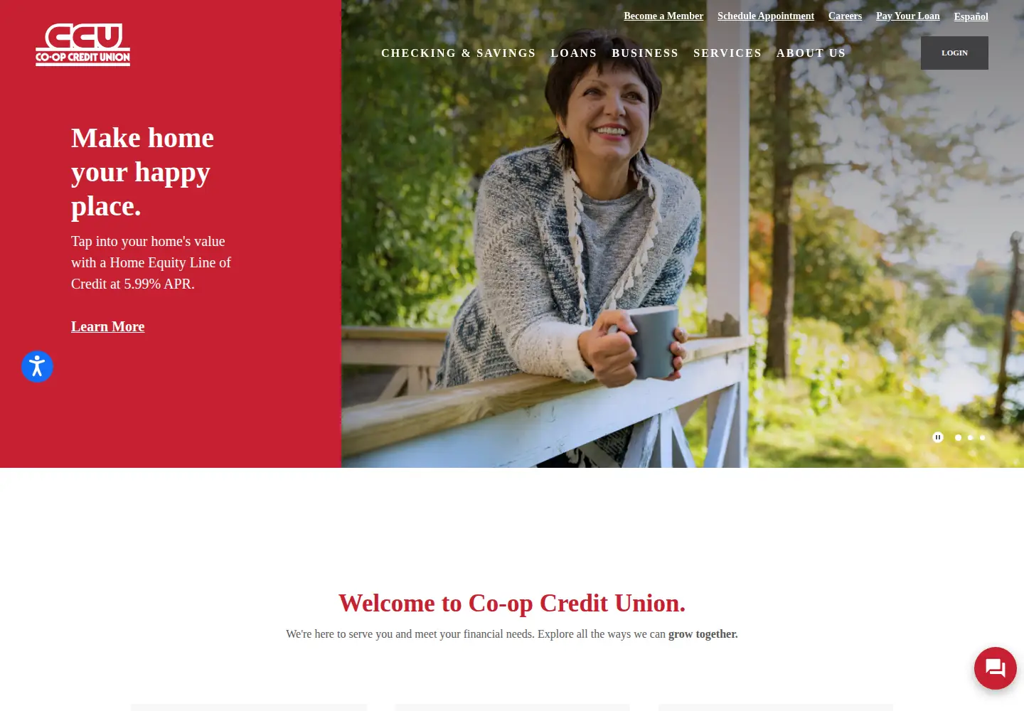 Captured homepage of coopcu.com in the current scan