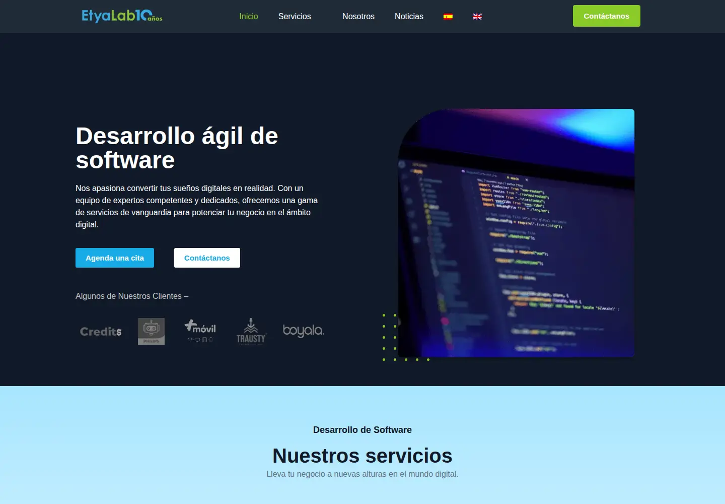 Screenshot of etyalab.com